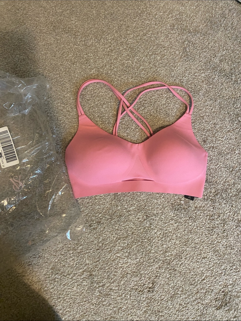 Pink Crisscross Strappy Bralette